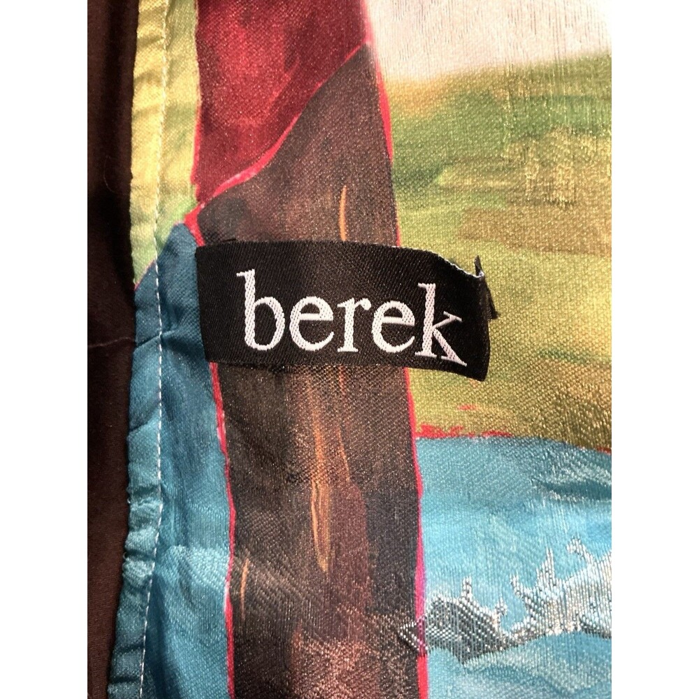 Berek Art to Wear Abstract Print Swing Jacket Metallic Accents Size Large - Picture 11 of 13